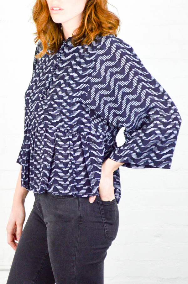 Apiece Apart Thousand Waves Mesa Drape Blouse Apiece Apart Thousand Waves Mesa Drape Blouse