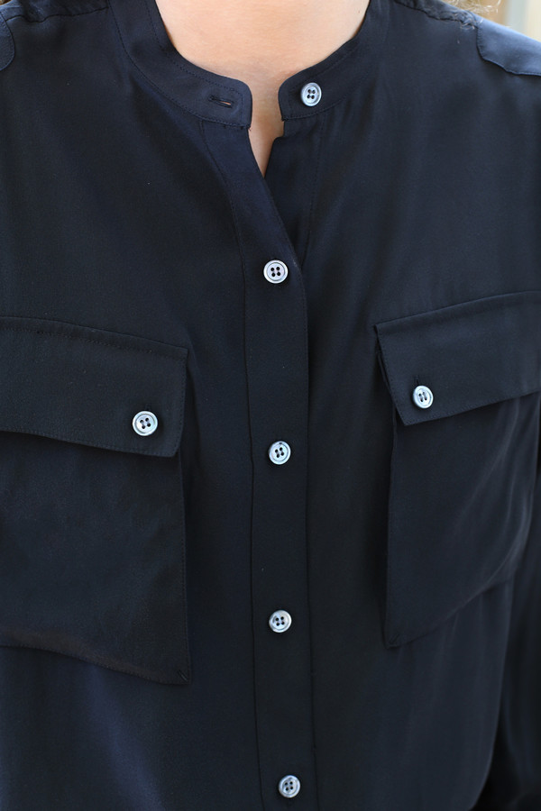 FRAME Denim Silk Troop Shirt FRAME Denim Silk Troop Shirt
