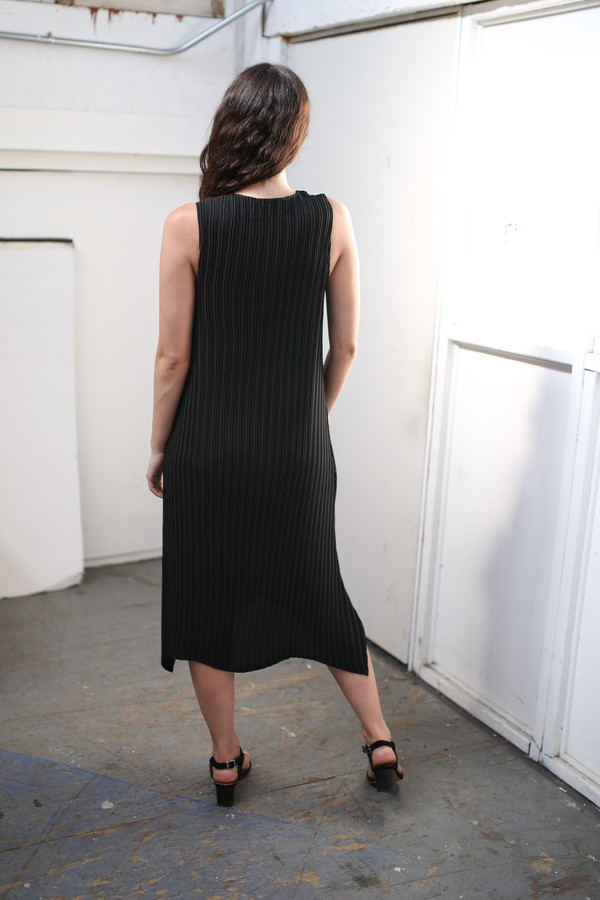 Objects Without Meaning Knife Pleat Dress, Black Objects Without Meaning Knife Pleat Dress, Black