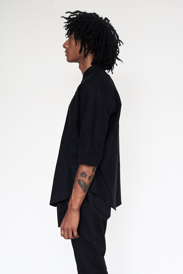 Men's Assembly New York Cotton Flannel Nehru Shirt Men's Assembly New York Cotton Flannel Nehru Shirt