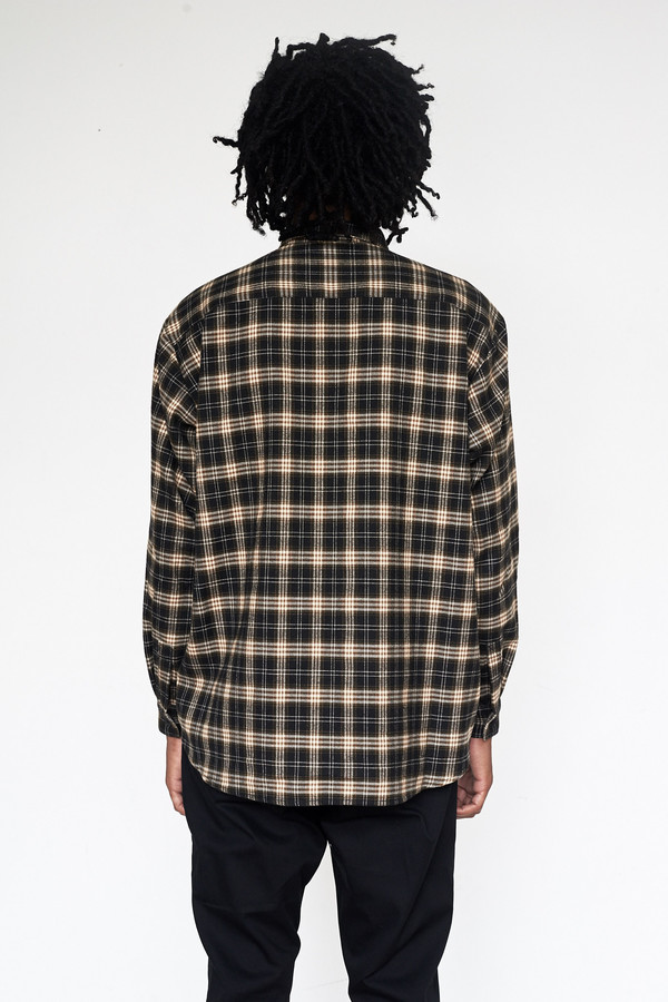 Men's Assembly New York Flannel Plaid Poet Shirt Men's Assembly New York Flannel Plaid Poet Shirt
