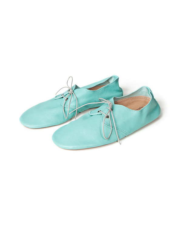 ANNIEL DERBY MINT LEATHER SHOE ANNIEL DERBY MINT LEATHER SHOE