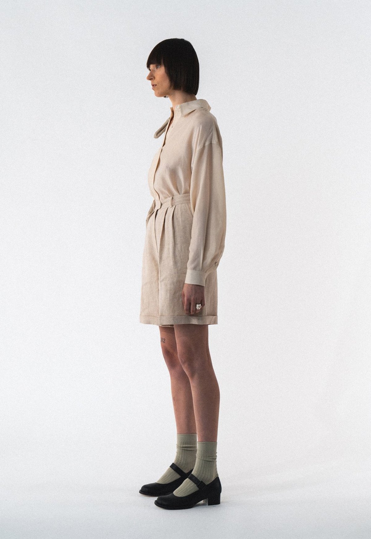 Amomento Silky Shirt クリーム ホワイト 66 Off