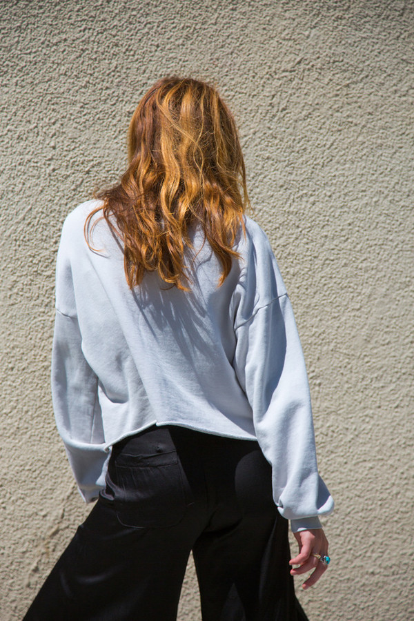 lacausa cropped raw pullover lacausa cropped raw pullover