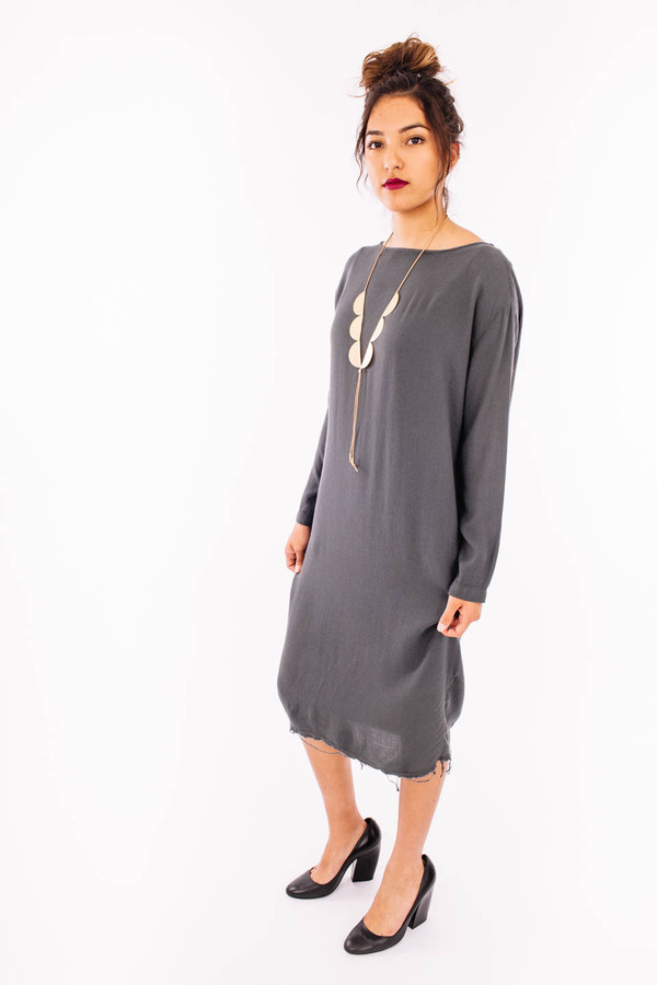 Black Crane Slim Dress (Dark Shadow) Black Crane Slim Dress (Dark Shadow)