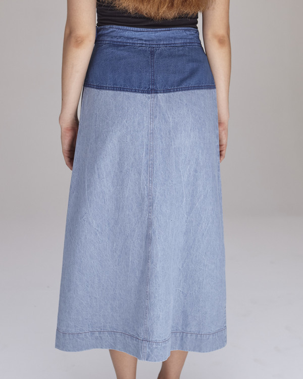 Caron Callahan Georgia Skirt in Blue Combo Caron Callahan Georgia Skirt in Blue Combo