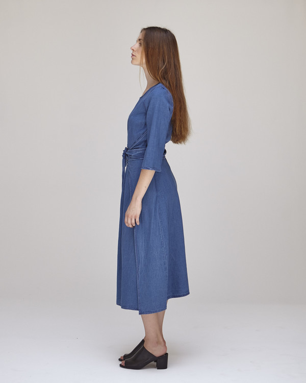 Caron Callahan Hester Dress in Indigo Caron Callahan Hester Dress in Indigo