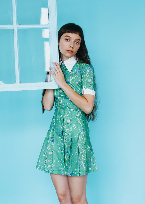 Samantha Pleet Wallflower Dress - Green Wallpaper Samantha Pleet Wallflower Dress - Green Wallpaper