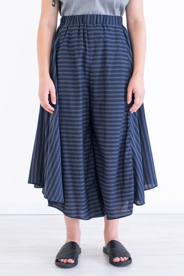 REIFhaus Grete Culotte Pant in Navy Stripe REIFhaus Grete Culotte Pant in Navy Stripe
