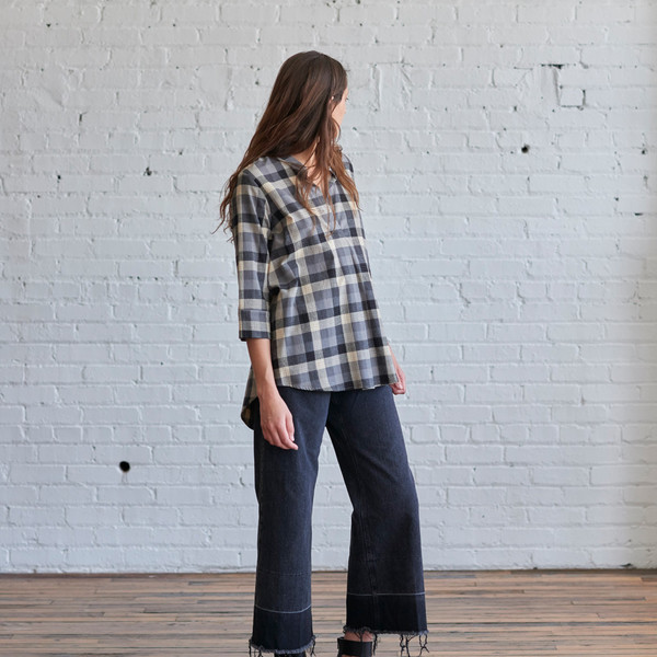 Language of the Birds Nehru Tunic Plaid Language of the Birds Nehru Tunic Plaid