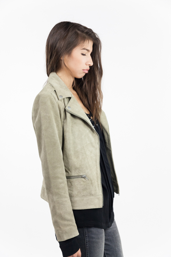 just female Direct Suede Jacket - Litchen Green just female Direct Suede Jacket - Litchen Green