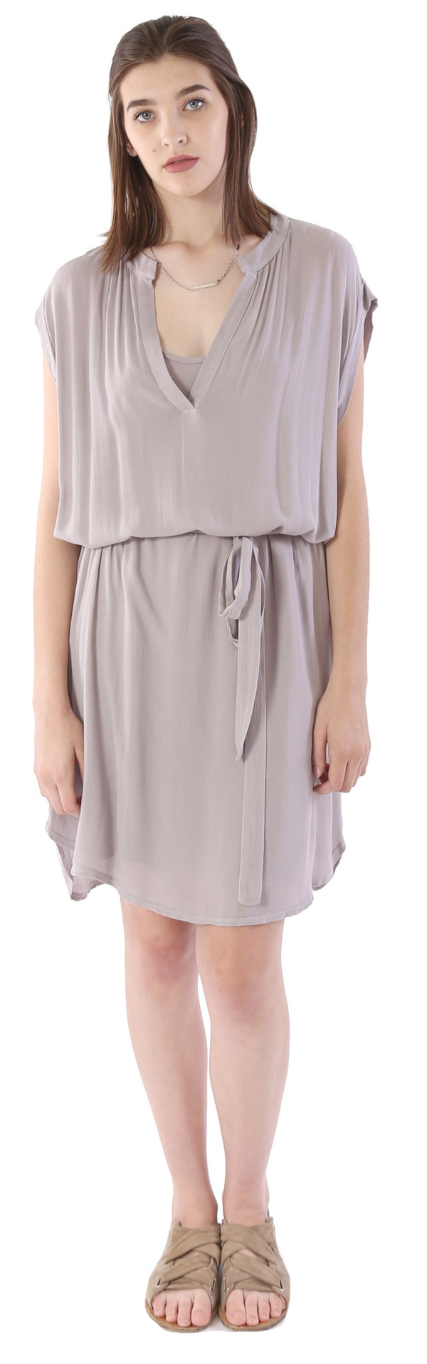 Lanston Sleeveless Dress in Stone Lanston Sleeveless Dress in Stone