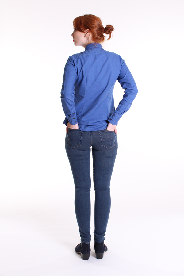 Vert & Vogue Boyfriend oxford button-down in navy Vert & Vogue Boyfriend oxford button-down in navy