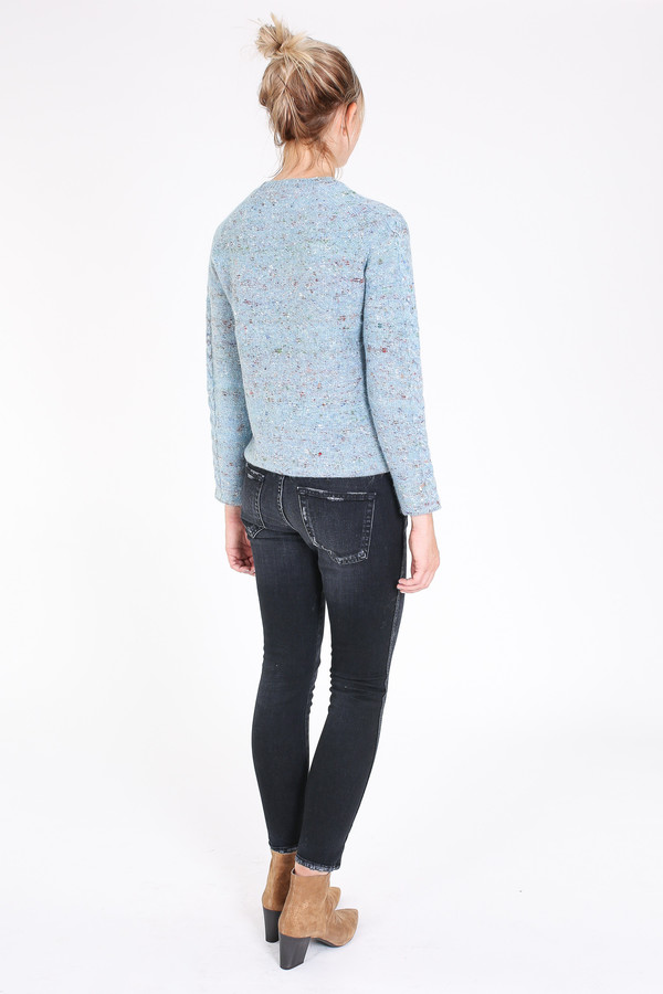 Raquel Allegra Cable knit pullover in french blue Raquel Allegra Cable knit pullover in french blue