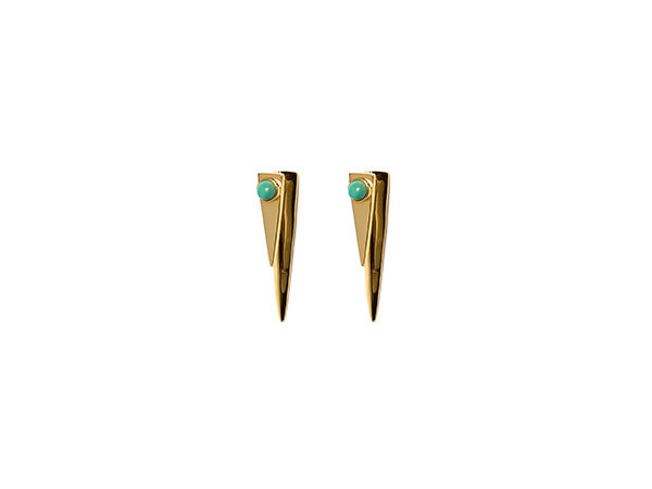 LIZZIE FORTUNATO PYRAMID TURQUOISE EARRINGS LIZZIE FORTUNATO PYRAMID TURQUOISE EARRINGS