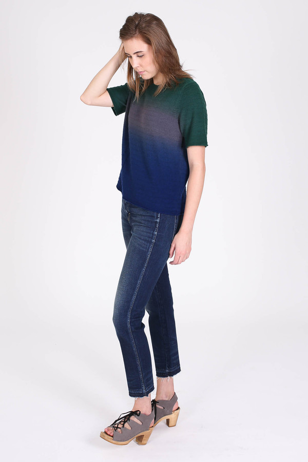 Raquel Allegra Dip dye tee in midnight Raquel Allegra Dip dye tee in midnight