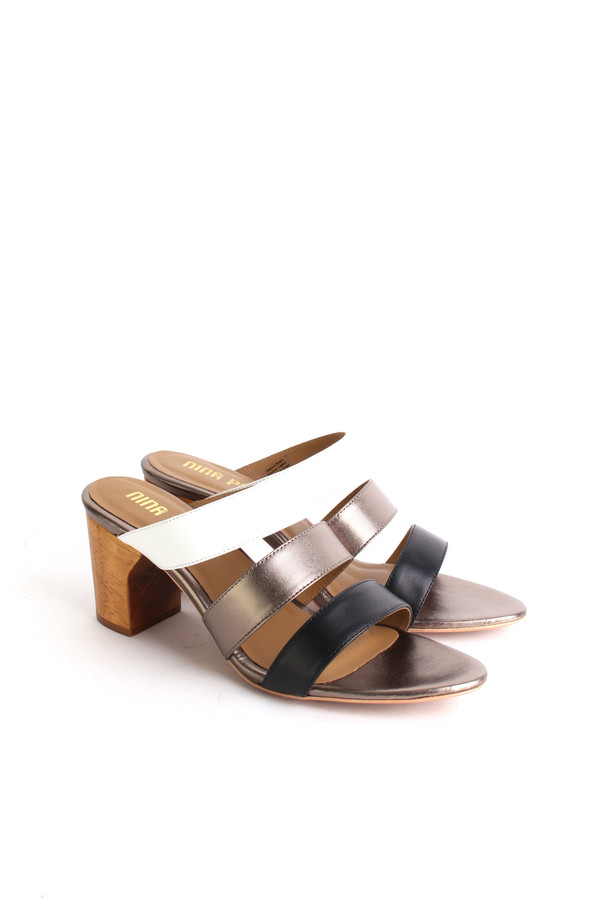 Nina Payne Drea mule in tri-color Nina Payne Drea mule in tri-color