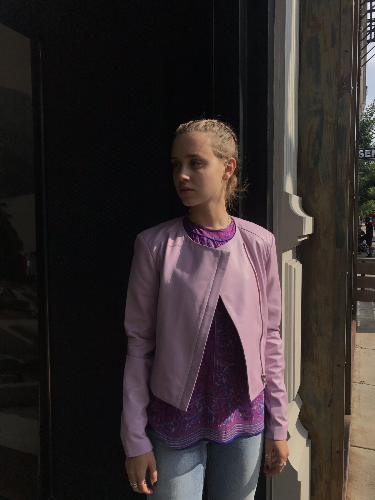 veda dali leather jacket