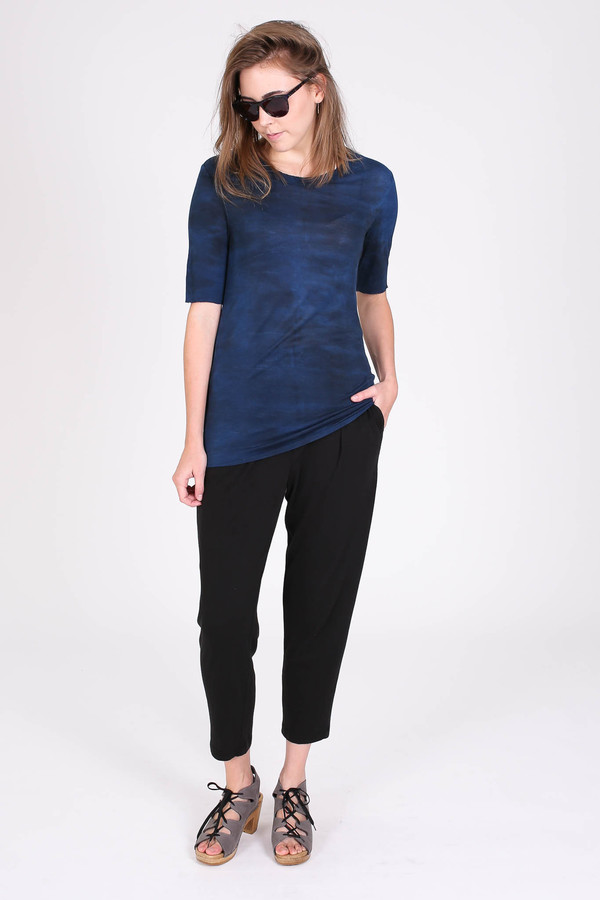 Raquel Allegra Jersey basic tee in midnight Raquel Allegra Jersey basic tee in midnight