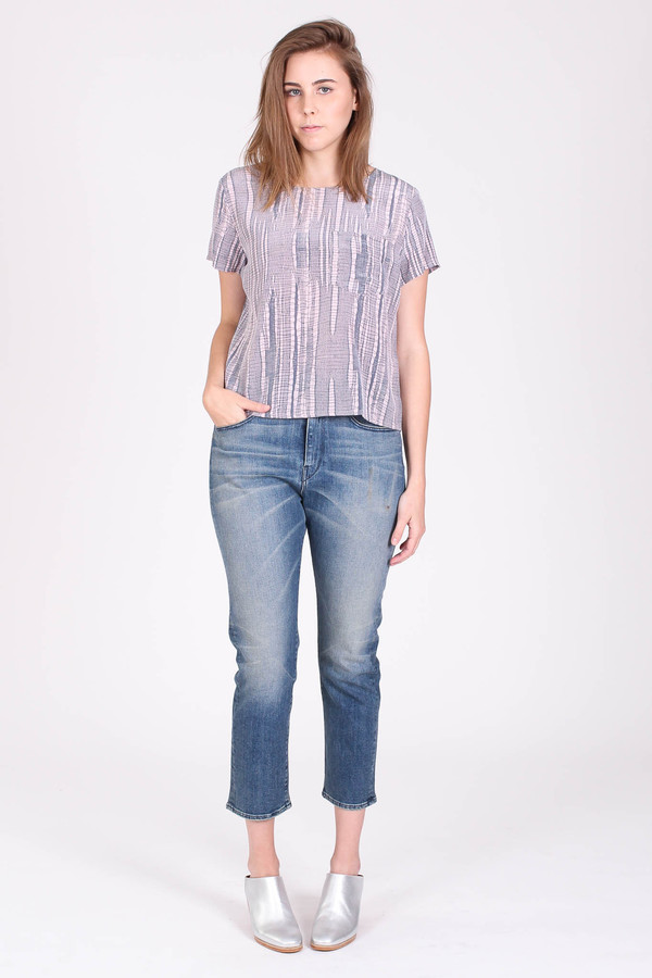 The Podolls Luz pocket tee in asawa print The Podolls Luz pocket tee in asawa print