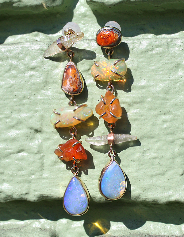 Melissa Joy Manning One of a kind mixed opal earrings Melissa Joy Manning One of a kind mixed opal earrings