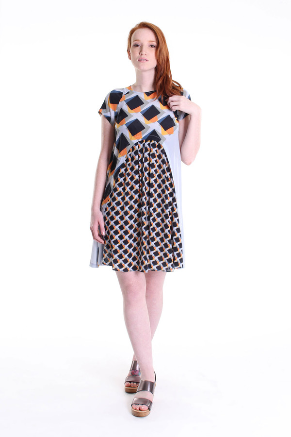 Suno Pleated underlay mini dress in blue Suno Pleated underlay mini dress in blue