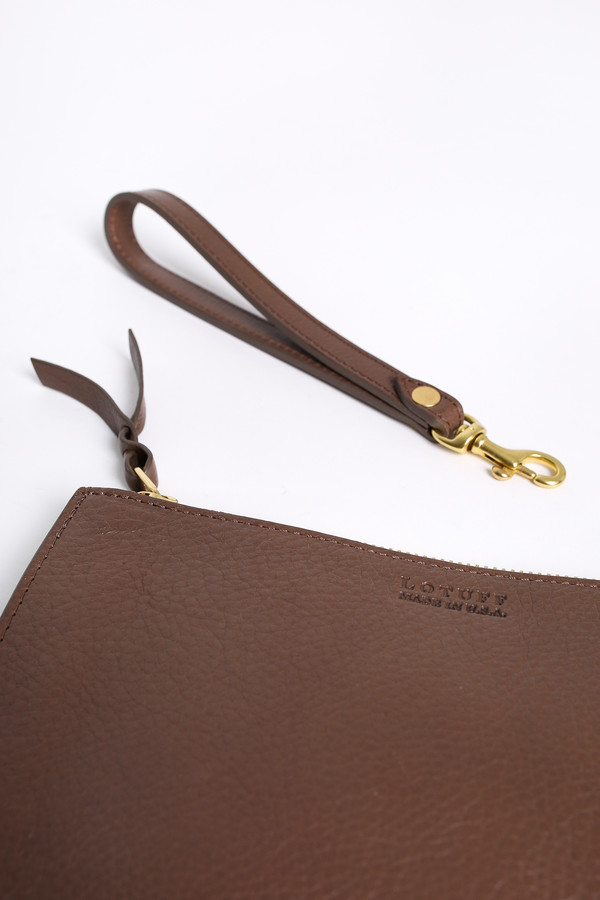 Lotuff Round pouch wristlet in clay Lotuff Round pouch wristlet in clay