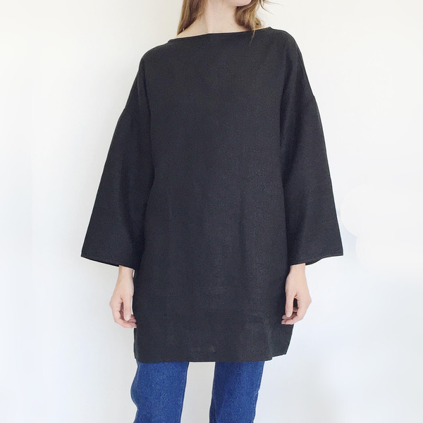 LLOYD Black Linen Tunic LLOYD Black Linen Tunic
