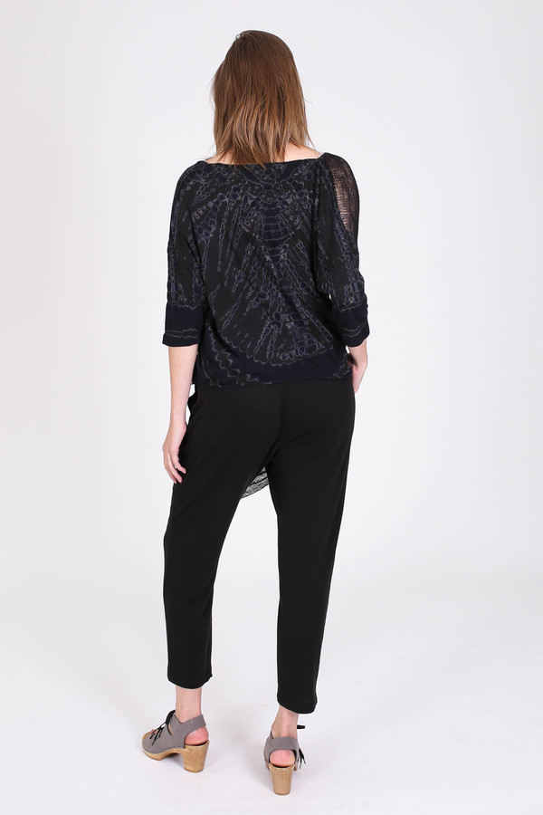 Raquel Allegra Side shred tee in black Raquel Allegra Side shred tee in black