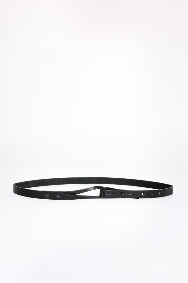 Map of Days Skinny loop belt in black Map of Days Skinny loop belt in black