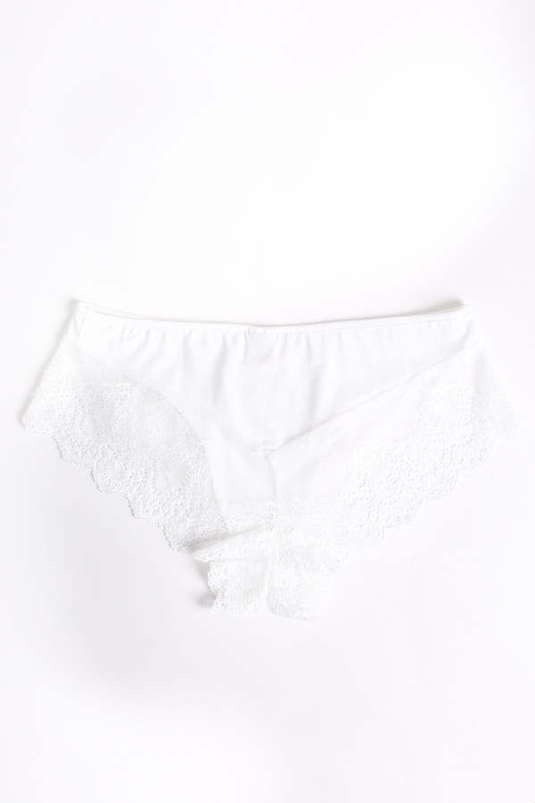 Only Hearts So fine hipster with lace back in white Only Hearts So fine hipster with lace back in white