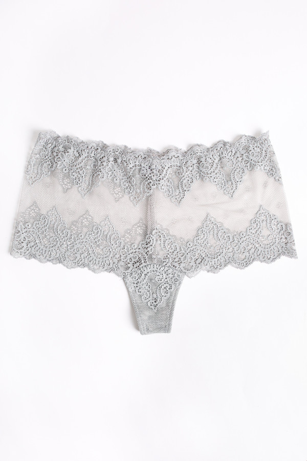 Only Hearts So fine lace cheeky brief in heather grey Only Hearts So fine lace cheeky brief in heather grey
