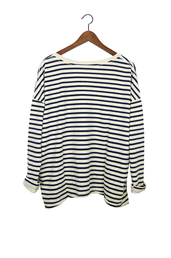 Skargorn #62 Long Sleeve Tee, Cream Marine Lines Skargorn #62 Long Sleeve Tee, Cream Marine Lines