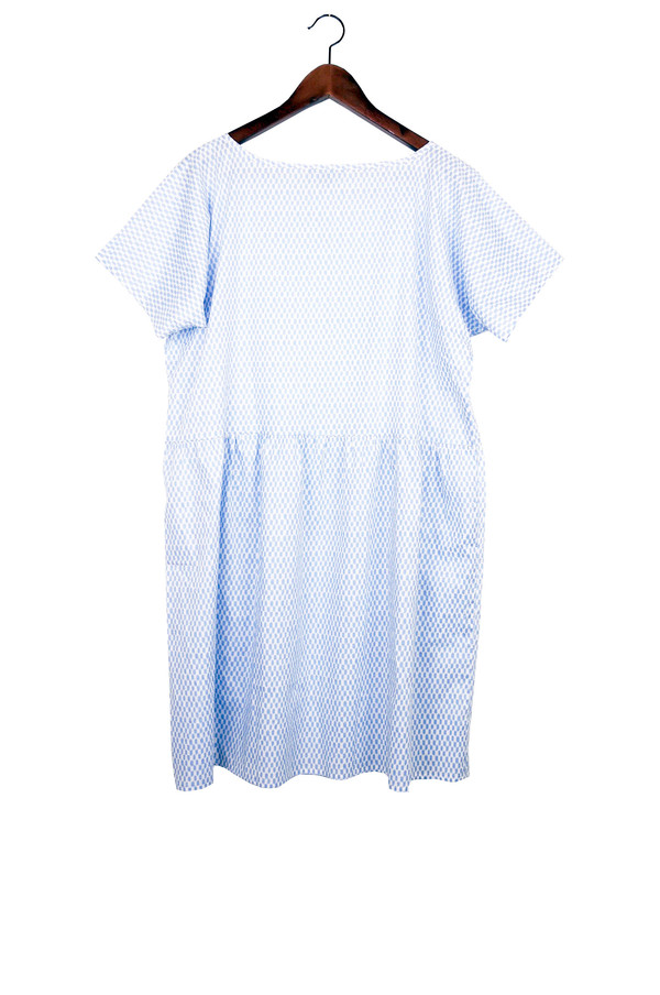 Ilana Kohn Brookes Dress, Blue Checkers, Cotton Lawn Ilana Kohn Brookes Dress, Blue Checkers, Cotton Lawn