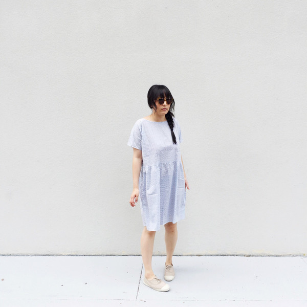 Ilana Kohn Brookes Dress, Blue Checkers, Cotton Lawn Ilana Kohn Brookes Dress, Blue Checkers, Cotton Lawn
