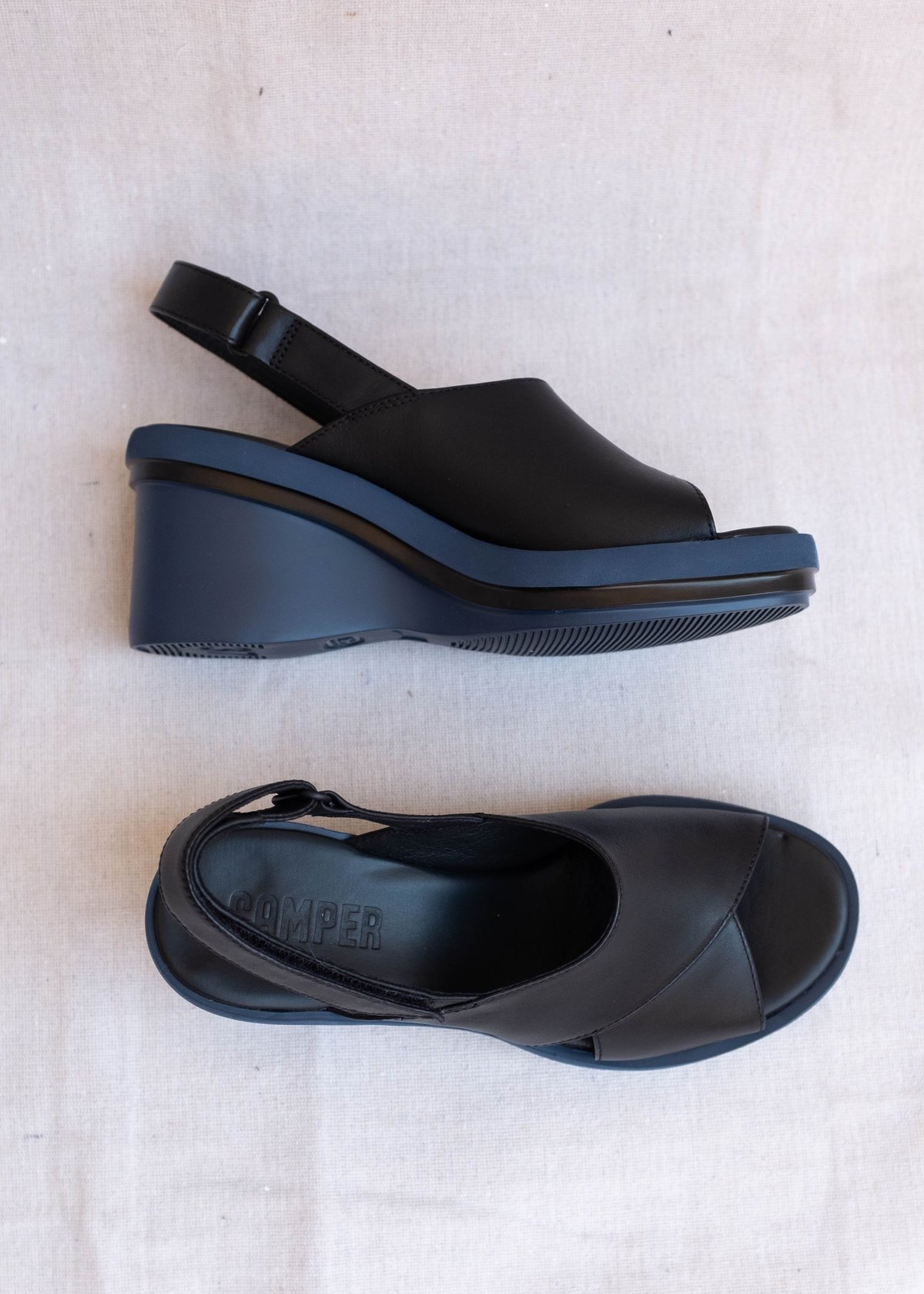 Camper Kyra Wedges - Black/Navy | Garmentory