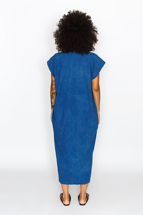 Miranda Bennett Everyday Dress, Oversized, Indigo Silk Noil Miranda Bennett Everyday Dress, Oversized, Indigo Silk Noil