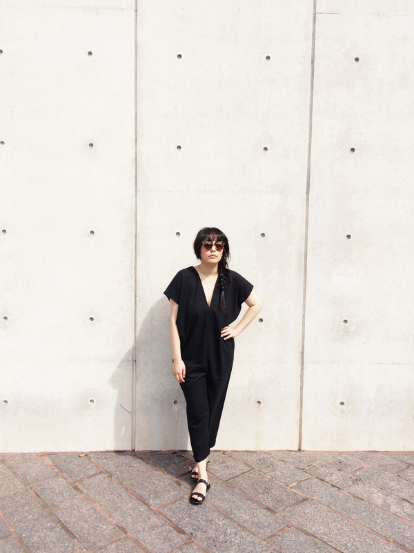Miranda Bennett Everyday Jumpsuit, Black Silk Noil Miranda Bennett Everyday Jumpsuit, Black Silk Noil
