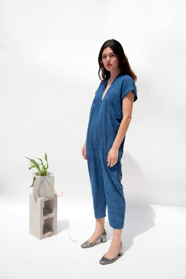 Miranda Bennett Everyday Jumpsuit, Indigo Silk Noil Miranda Bennett Everyday Jumpsuit, Indigo Silk Noil
