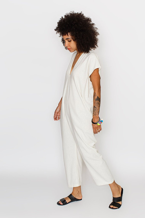 Miranda Bennett Everyday Jumpsuit, Natural Silk Noil Miranda Bennett Everyday Jumpsuit, Natural Silk Noil
