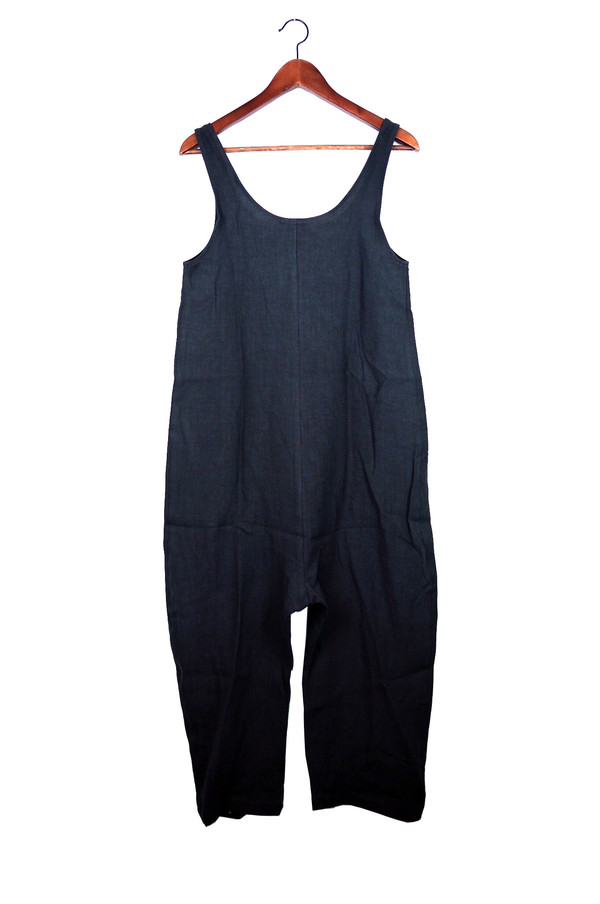 Ilana Kohn Gary Jumpsuit, Faded Black, Washed Linen Ilana Kohn Gary Jumpsuit, Faded Black, Washed Linen