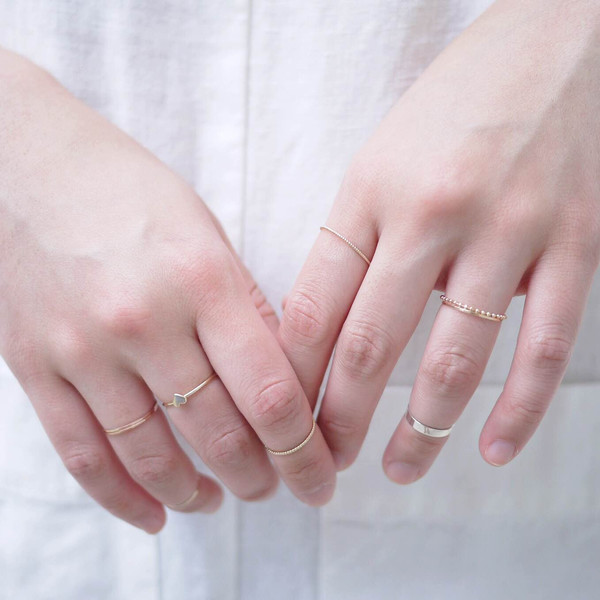 Catbird Heart Ring, 14K Yellow Gold Catbird Heart Ring, 14K Yellow Gold