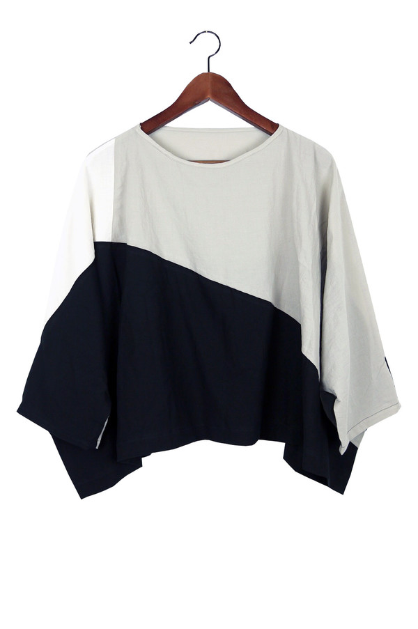 Uzi NYC Stone Colorblock Dissection Top Uzi NYC Stone Colorblock Dissection Top
