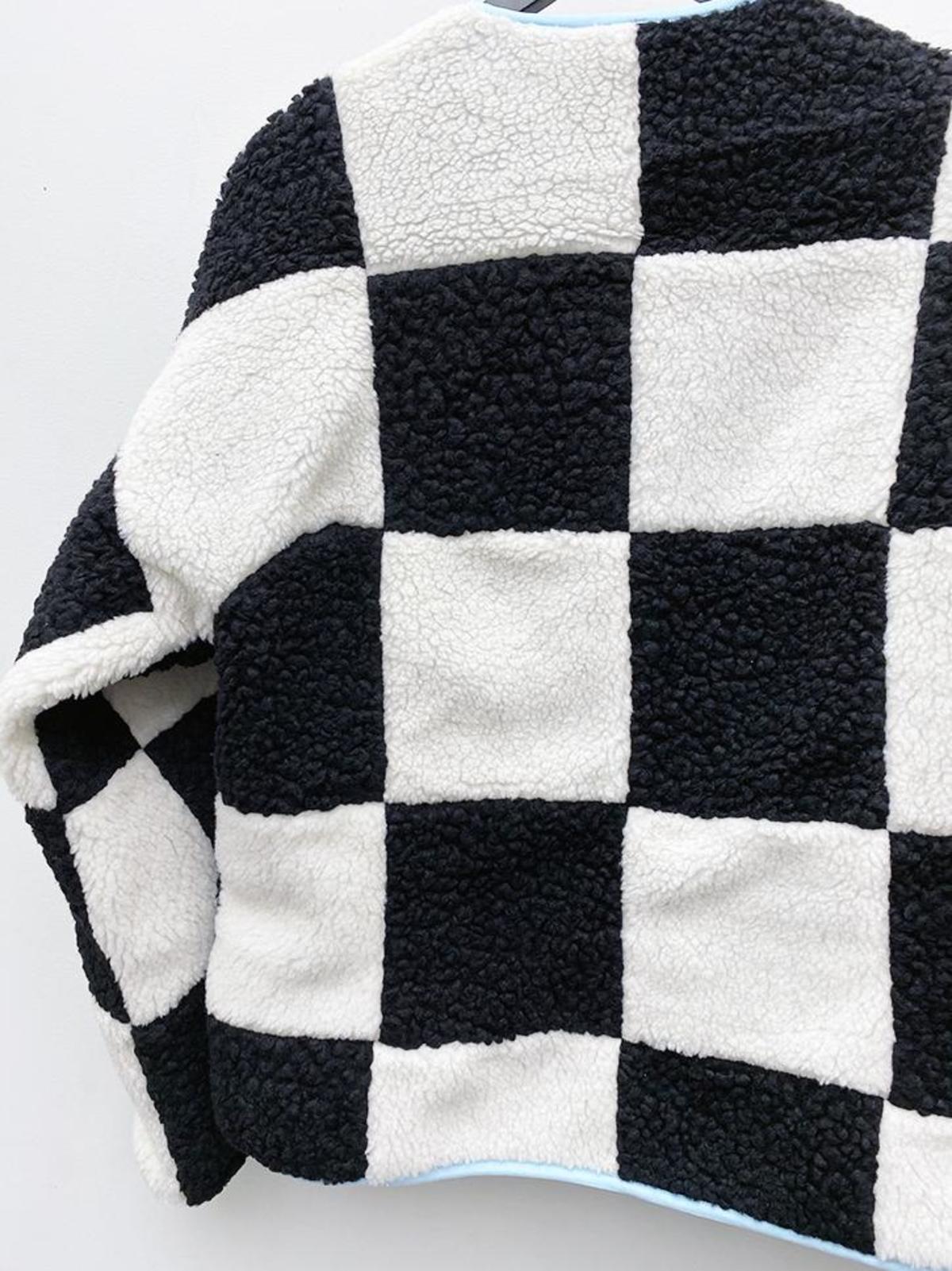 Sandy Liang Pawn Fleece - Checkerboard 