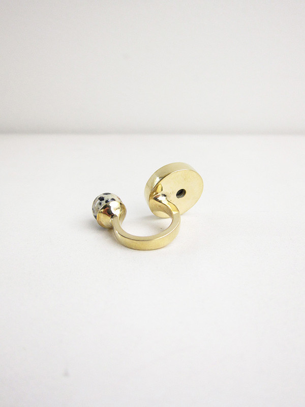 Quarry Jaspe Double Ring, Ocean/Dalmation Quarry Jaspe Double Ring, Ocean/Dalmation