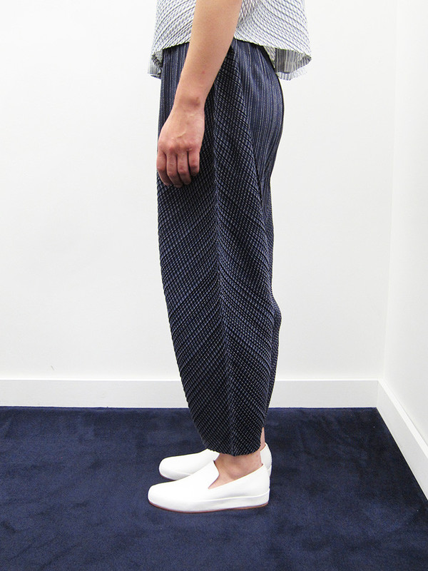 Issey Miyake Kasuri Stripe Pant - Navy Issey Miyake Kasuri Stripe Pant - Navy
