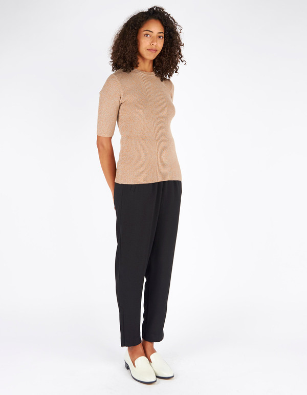 Ganni Harrison T-Shirt Brown Melange Ganni Harrison T-Shirt Brown Melange