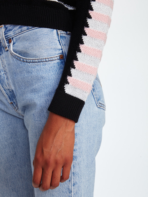 MILA ZOVKO NATALIA SWEATER / BLACK & PINK MILA ZOVKO NATALIA SWEATER / BLACK & PINK