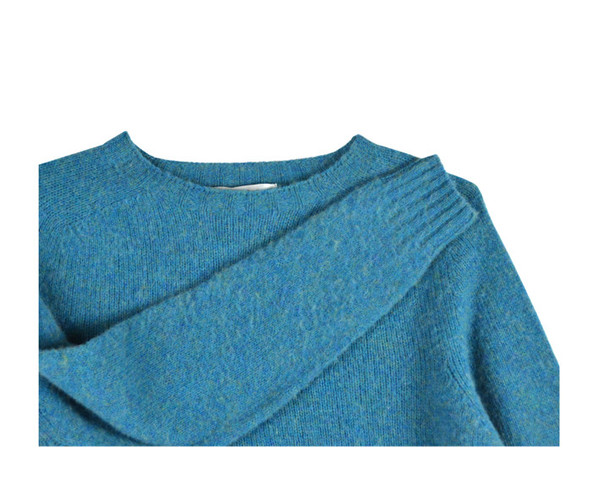 HARLEY OF SCOTLAND - CREWNECK SWEATER - AZURE HARLEY OF SCOTLAND - CREWNECK SWEATER - AZURE