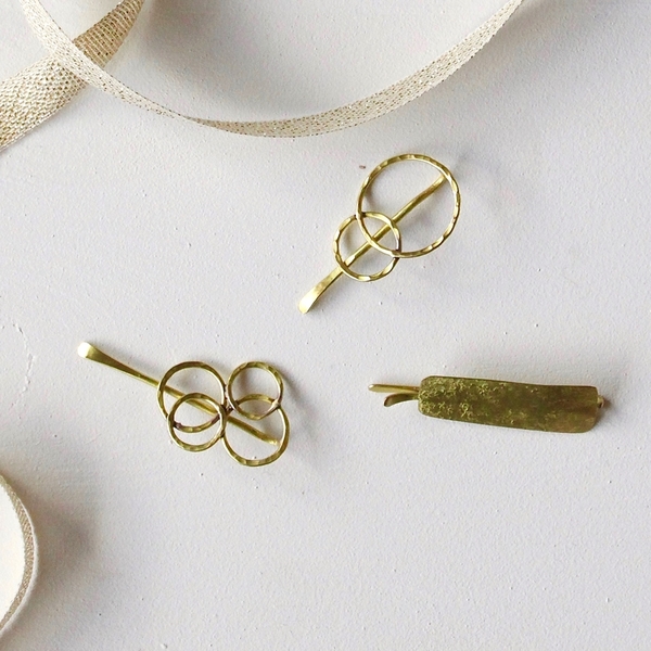Unknown Hammered Hair Barrettes (Set of 3) Unknown Hammered Hair Barrettes (Set of 3)